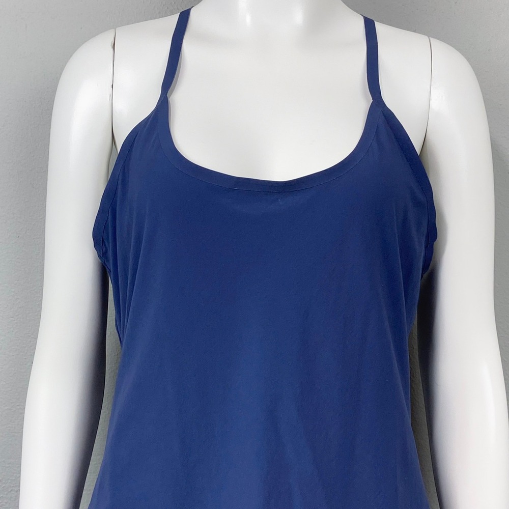 Outdoor Voices Exercise Dress Womens Size L Navy Blue Racerback Shorts Pocket - Picture 3 of 10